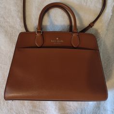 Cavern Clay Color Saffiano Leather. One Slip Pocket On Inside. Like New. With Adjustable Cross Body Strap. Gold Tone Hardware. Cavern Clay, Clay Color, Bags Kate Spade, Kate Spade Bags, Kate Spade Bag, Cross Body, Kate Spade, Satchel, Bag Lady