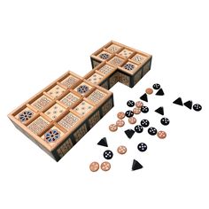 an image of a board game with dices and pieces