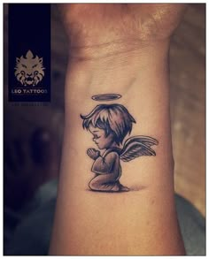 Angel Tattoo Meaning, Angel Tattoo Ideas, Small Angel Tattoo, Angel Tattoo For Women, Angle Tattoo, Tattoo Ideas For Guys, Tatoo Dog, Baby Angel Tattoo, Cherub Tattoo