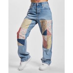 Levi 90s Patchwork Jeans Size 28 X 32 New With Tags Diy Patchwork Jeans, Patch Work Jeans, Jeans Upcycle, Denim Patchwork Jeans, Jeans With Patches, Vintage Boyfriend Jeans, Upcycled Jeans, Design Jeans, Patch Jeans