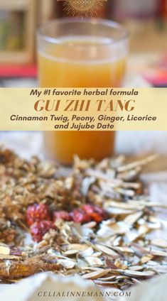 the cover of my favorite herbal formula guzit tang, cinnamon twig, peony ginger licorce and jujute date