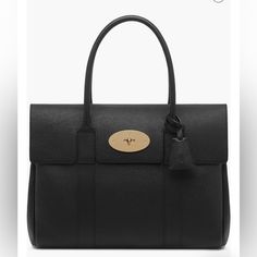 ✨⚡️ Mulberry Black Pebbled Leather Bayswater Satchel Mulberry Bags, Mulberry Handbags, Mulberry Bag, Black Pebbles, Pebbled Leather, Satchel, Handles, Bag Lady, Shoulder Bag