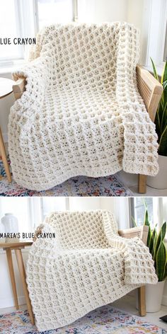 crocheted afghan blanket pattern with instructions to make it easy and stylish