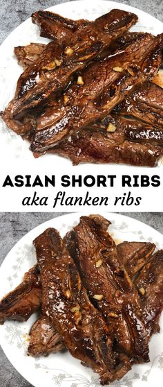 Short Rib Steak Recipe, Chinese Beef Ribs Recipe, Pork Flanken Ribs Recipe, Beef Chuck Short Rib Flanken Style, Japanese Short Ribs Recipe, Asian Short Ribs Recipe Crockpot, Easy Korean Short Ribs Recipe, Japanese Ribs Recipe, Pan Seared Beef Short Ribs