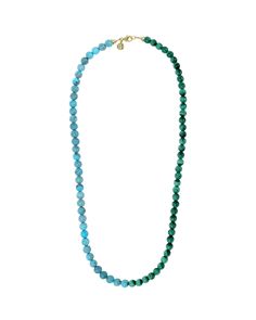 Turquoise + Malachite Rope Necklace — FRY POWERS Turquoise Rope Necklace, Blue Single Strand Turquoise Necklace With Chrysocolla, Blue Turquoise Chrysocolla Necklace Single Strand, Turquoise Malachite Beaded Jewelry, Turquoise Chrysoprase Beaded Necklace For Gift, Turquoise Beaded Necklace For A Gift, Green Chrysocolla Single Strand Necklace, Green Amazonite Necklaces, Hand-strung Blue Turquoise Chrysocolla Necklace