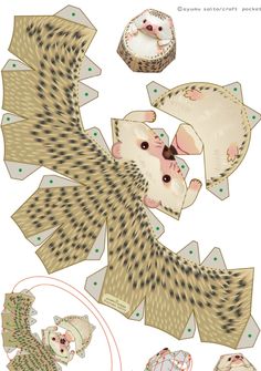 an animal cut out with different patterns and shapes