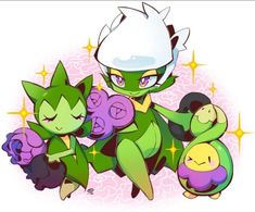 some very cute looking pokemon characters