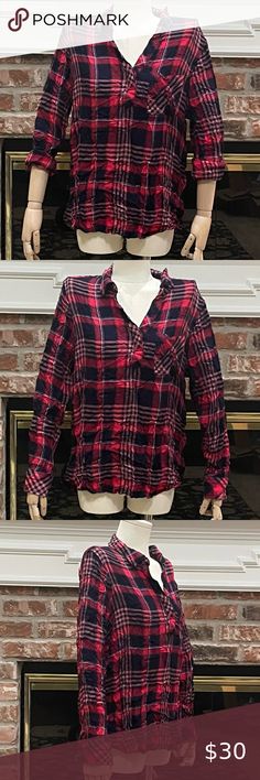 Nordstrom BeachLunchLounge red plaid button down top / XL / Excellent condition Nordstrom Tops, Love Notes, Red Plaid, About Me, My Love, To Read, Button Downs, Nordstrom, Plaid