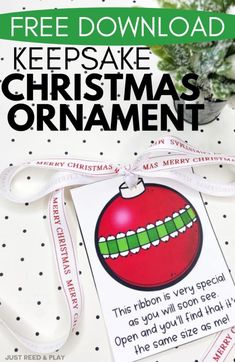 a christmas ornament with the text free printable