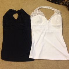 Lace Camisoles. No Defects. Nwot White Stretch Camisole For Night Out, Lace Camisole, Womens Tops, Black White, Black And White, Lace, Women Shopping, White, Black