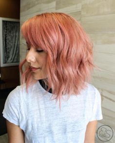 Blorange Hair, Soft Hair Color, Coral Hair, Hair Pale Skin, Gold Hair Colors, Hair Color Pastel, Rose Gold Hair