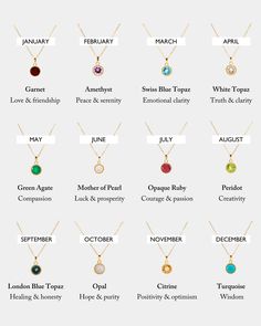 Birth Stone Jewellery, September Stone, September Gemstone, Birth Stones Chart, Month Gemstones, September Birthstone Necklace, Chain Ideas, Birthstone Necklace Mothers, January Birthstone Necklace