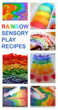 rainbow activities and crafts for kids to play with