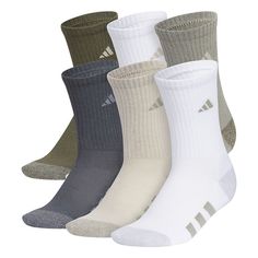 Stock up on the essentials with these boys' adidas crew socks. Click on this KIDS APPAREL & SHOES GUIDE to find the perfect fit and more! FEATURES 6-pack Cushioned & reinforced heel and toe Moisture-wicking fabricFABRIC & CARE Polyester, spandex Machine wash Imported Size: 9-11. Color: Pebble Gray. Gender: male. Pebble Grey, Socks And Hosiery, Moisture Wicking Fabric, Crew Socks, Hosiery, Perfect Fit, Socks, Kids Outfits, Adidas