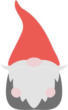 an image of a santa claus face with red and white hat on it's head