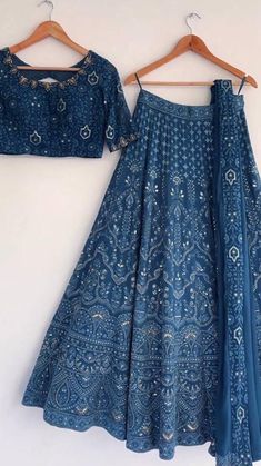 Blue Skirt Outfit Indian, Partywear Lehenga, Navy Blue Lehenga, Bridesmaid Lehengas, Top Lehenga, Lehenga Choli Wedding, Lehenga Fabric