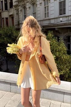 Yellow Fits, Spring Summer Outfits, Aesthetic Outfits, Outfits Casuales, Look Fashion, Summer Looks