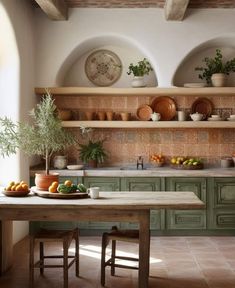 the kitchen is clean and ready to be used for cooking or baking, while still in use