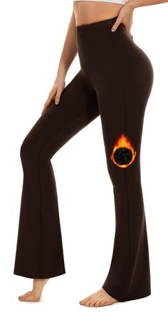 PRICES MAY VARY. ✔Made From Premium Composite - The flare yoga pants feature an excellent combination of 92% Polyester 8% spandex to achieve optimal elasticity, soft texture, lightweight and non-see through. ✔Fashion Design - Flare Leg allow you to move without restriction, pants hem can be cut arbitrarily, effectively helps hide the defects of the calf, and creates the contour and slender appearance of the popular line. With a high-waist belt design to trim the waist line and visually elongate Jazz Dress, Flare Yoga Pants, Yoga Outfits, Thermal Leggings, Flared Leggings, Winter Pants, High Waisted Flares, Pants Dress, Leggings Casual