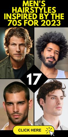 Get inspired by the iconic 70s mens hairstyles! Whether you're a fan of the hippie culture or the disco era, these retro looks are perfect for men who want to add a touch of nostalgia to their style. Embrace the shag haircut for a laid-back and effortlessly cool vibe, or let your curly locks flow with a hairstyle that captures the spirit of the 70s. Complete your look with a stylish headband or bandana, and you'll be ready to rock the vintage charm. 70s Men Hairstyles, 70s Hairstyle, The Shag Haircut, Tousled Layers, Men Embracing, Top Hairstyles For Men, Hairstyles For 2023, Medium To Long Hair, 70s Men