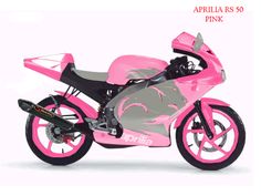 a pink motorcycle is shown on a white background with the words australia as 50 pink