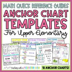 anchor chart templates for upper elementary students