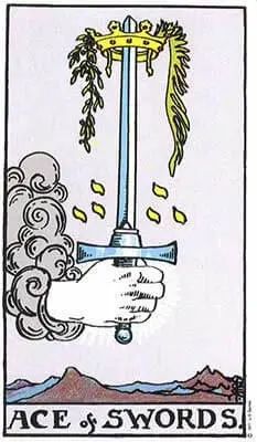 Learn tarot for free online at backyardbanshee.com Ace Of Swords, Tarot Prediction, Rider Waite