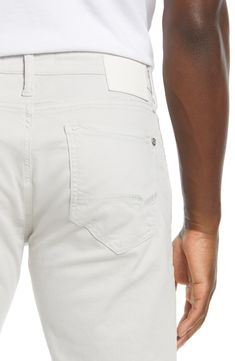 A foggy-white wash offers a fresh alternative to everyday denim in pants sporting five-pocket construction and an easy cut that fits straight down the legs. 15" leg opening; 10 1/2" front rise; 15 1/2" back rise (size 32 x 30) Zip fly with button closure Five-pocket style 97% cotton, 3% elastane Dry clean or machine wash, dry flat Imported Men's Clothing Mens Clothing Brands, Oyster Mushroom, Pants Style, Twill Pants, Trouser Pants, Sport Pants, White Wash, Straight Leg Pants, Straight Leg Jeans