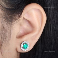 ✧✧Welcome To Our Shop Spectrum Jewels India✧✧ Start your 'diamond' affair right away with Spectrum Jewels! We have a remarkable collection of designer diamond Stud earrings that is sure to meet your every need and compliment you on every occasion. Build your collection with designer diamond Stud earrings from us. We take pride because care and meticulousness are practiced when manufacturing diamond stud earrings and diamond jewelry. Make a statement, grab attention with these designer diamond st Elegant Diamond White Jewelry For Birthday, Diamond White Birthstone Earrings For Anniversary, Emerald Round Cut Earrings For Anniversary, Diamond Halo Earrings For May Birthstone, Diamond Halo Setting Earrings For May Birthstone, Diamond Birthstone Earrings For Anniversary, Round Cut Emerald Earrings For Anniversary, Diamond Earrings For Wedding, May Birthstone, May Birthstone Diamond Earrings For Wedding