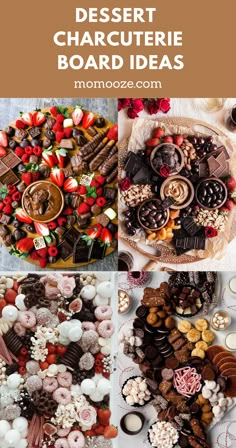 dessert board with different types of chocolates and candies