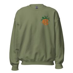 Pumpkin Monogrammed Sweatshirt Personalized for you!🎃 Personalized Cotton Sweatshirt For Fall, Fall Crew Neck Sweatshirt With Monogram Print, Cotton Monogram Sweatshirt, Casual Long Sleeve Monogram Sweatshirt, Cotton Monogram Long Sleeve Sweatshirt, Monogrammed Sweatshirt, United Monograms, Monogram Sweatshirt, Pumpkin Monogram