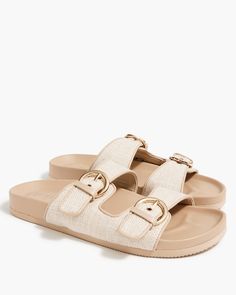 Factory: Double-buckle Slide Sandals For Women Fall Suit, Maternity Shops, Linen Shop, Sandals For Women, Matching Family Outfits, Family Outfits, Style Guide, Slide Sandals, Nice Shoes