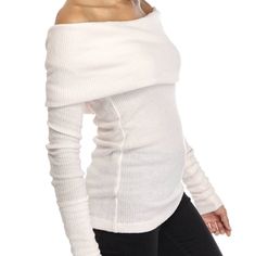 Nwt . Shell Pink. Bin S Winter White Fitted Tops For Winter, Fitted Winter White Tops For Winter, Chic Winter White Tops, Winter White Tops For Layering, Cozy Fitted Tops For Layering, Cozy Stretch Tops For Spring, Fitted Casual Winter White Top, Chic Spring Tops In Winter White, Winter White Tops For Spring Layering