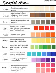 Understand the Spring seasonal color palettes, including Light Spring, True Spring, and Bright Spring. Begin to explore the essence of Spring’s vibrant and fresh colors, including style inspirations, overall aesthetic, jewelry, and fabrics. Master your best colors and always feel radiant in what you wear with PCA. light spring | warm spring | bright spring. House Of Color Spring, Cool Spring Color Palette, Spring Color Season, Bright Spring Color Palette, Season Palette, Warm Spring Color Palette, True Spring Color Palette, Light Spring Palette, Light Spring Color Palette