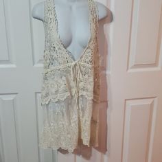 Beaitiful Lace Vest Size Xl New Without Tags Shabby Chic Tags, Lace Vest, Cute Nike Shoes, Cute Nikes, Vest Jacket, Nike Shoes, Shabby Chic, Jackets & Coats, Jackets For Women