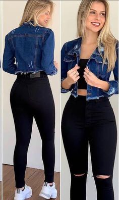 Get yourself some fancy long-sleeves denim jacket. #ad Dressy Casual Outfits, Comfy Outfit, Easy Style, Elegante Casual, Classy Casual Outfits, Causual Outfits, Casual Chic Outfit, Cute Simple Outfits, Teenage Fashion Outfits