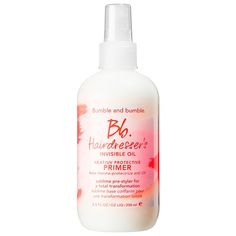 Hairdresser’s Invisible Oil Heat & UV Protective Primer - Bumble and bumble | Sephora Best Primer, Heat Protectant, Coarse Hair, Bumble And Bumble, Brittle Hair, Makeup Primer, Heat Styling Products, Anti Frizz Products, Protective Hairstyles