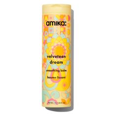 velveteen dream smoothing balm | amika Tame Frizzy Hair, Velveteen Dream, Amika Hair, Amika Hair Products, Salon Blowout, Cherry Bark, Travel Shampoo, Wild Cherry, Frizzy Hair