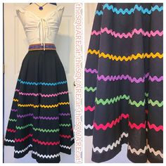 "Belt & necklace are not included and are not for sale. This listing is for the skirt and top only. Betsey Johnson SKIRT! 80s Punk label vintage Tag size small (fits more like extra-small) Waist laying flat = 12.5\" inches 100% Cotton Machine washable Made in usa 🇺🇸 Hidden side zipper One side pocket! (And it's not tiny!) Below knee length = 32\" inches Great condition Top is included!! Top is not betsey johnson but looks super cute with the skirt 😍 Fits like extra-small / small Ruffle / eyel Hannah Montana Outfits, Belt Necklace, Pink Closet, 80s Punk, Ribbon Skirt, Native Crafts, Prairie Skirt, Ribbon Skirts, Mexican Dress