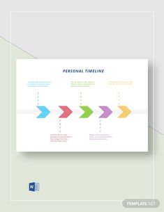 a personal time line chart with arrows