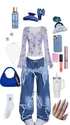 #blue #outfit #idea Blue Outfit, Outfit Idea, Cute Outfits, Pins, Blue