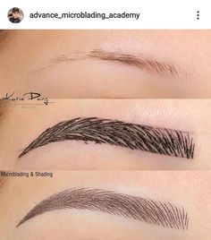 Ombre Eyebrows, Becoming An Esthetician, Makeup Eyebrows, Brow Stylist, Brow Tattoo