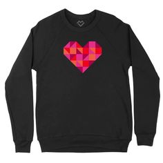 Half Square Heart Sweatshirt Pin Card, Heart Sweatshirt, Half Square Triangles, Fabric Bundle, Quilt Kits, Every Month, Size Charts, A Heart