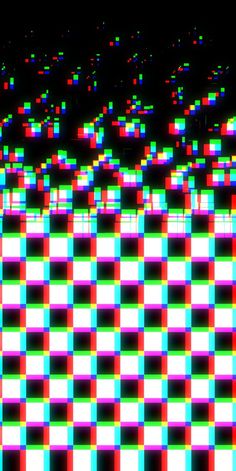 an image of multicolored squares in the dark