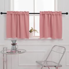 PRICES MAY VARY. BEAUTY AND VERSATILITY: Cafe curtains let you add style and privacy without spending a fortune. These small curtains work well in every room of your home because they are both practical and functional. What was once popular in just the kitchen is showing up in bathrooms, living rooms, and even bedrooms. HIGH QUALITY AND PERFORMANCE: Our tier curtains are thick because it made from blackout fabric - 100% Polyester. These room darkening tiers can reduce and block 80%-98% sunlight Curtain For Small Window, Pocket Kitchen, Small Curtains, Tension Rods, Small Window Curtains, Cafe Curtain, Small Window, Tier Curtains, Short Curtains