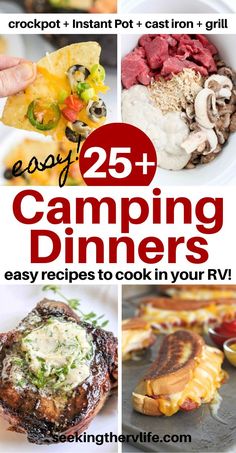 the 25 best camping dinner recipes to cook in your rv or camper's kitchen