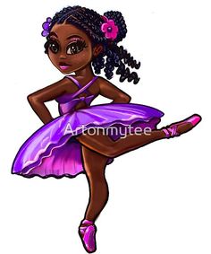 African American dancer 2 Black ballerina with corn rows dancing! This black girl loves dance Afro hair dark brown skin tutu. Love Ballet by Artonmytee | Redbubble Corn Rows, Hair Dark Brown, Hair Dark, American Princess