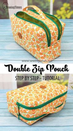 the double zipper pouch sewing pattern is easy to sew, and it's great for