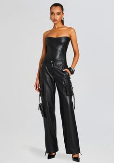 Highlight your look in our Honey Pant. This loose-fit style features a belted loop waist, side seam pockets, and a drawstring at the hem. Shown here in Black. 100% Leather Made in India Model is 5'10" wearing size XS Style No. FW23-7463 Leather Tank Top, Bridal Reception Dress, Bride Bachelorette, Bachelorette Party Bride, Leather Pant, Rehearsal Dress, Denim Sweater, Jumpsuit Jacket, Reception Dress