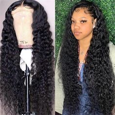 West Kiss Hair Brazilian Hair Deep Wave Lace Front Wigs Deep Wave Weave Glueless Lace Front Wigs Long Human Hair Lace Front Wigs 150% Density Cheap Lace Frontal Wigs For Black Women Water Wave Lace Front Wig, Wigs Black, Remy Hair Wigs, Wig Color, Natural Human Hair, Curly Lace Front Wigs, Curly Human Hair Wig, Deep Curly, Human Hair Lace Wigs